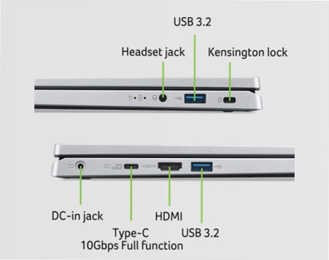 Acer Aspire 3 Spin Notebook - Argento 8 256GB Windows 35,6 cm (14’')