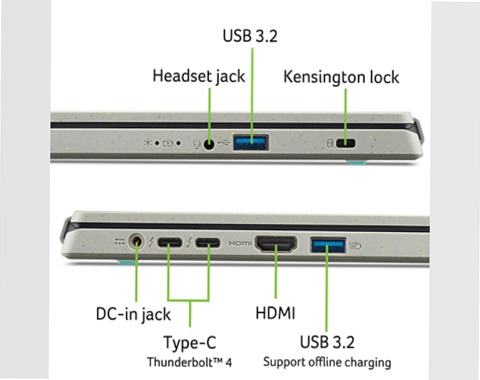 Acer Aspire Vero Notebook AV15-53P Grigio 16 Windows 15,6