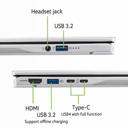 Acer Swift 14 AI SF14-61T Argento 32 1 TB Windows 35,6 cm (14")