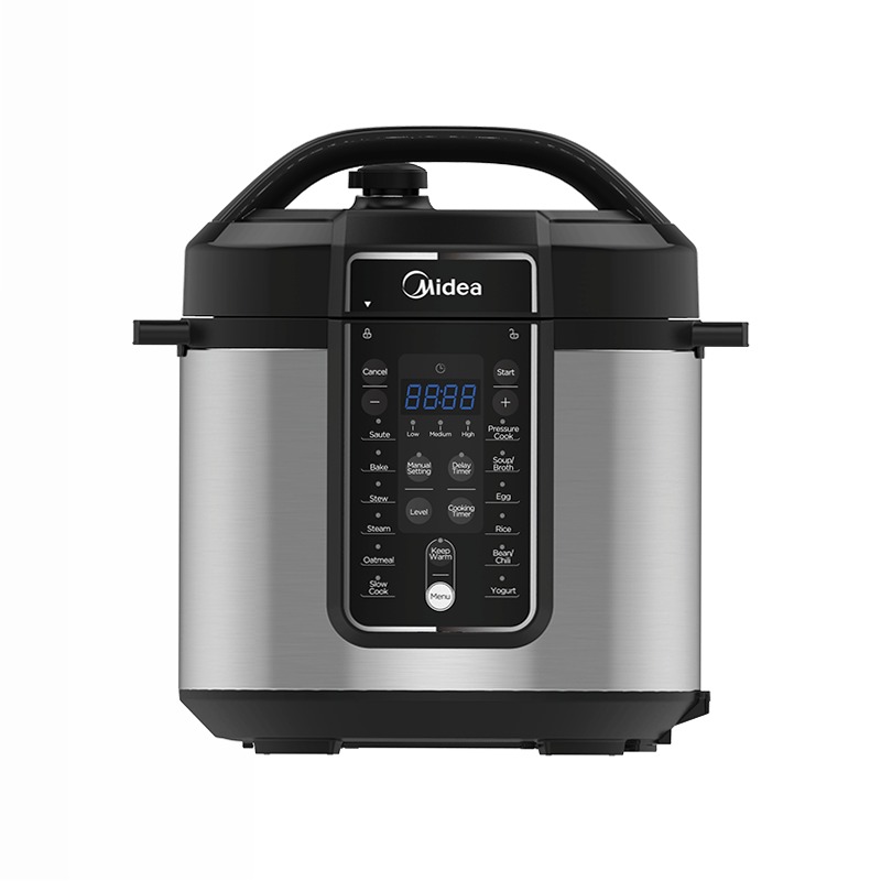 Pentola a pressione Acciaio Inox Midea 5.7lt Nero