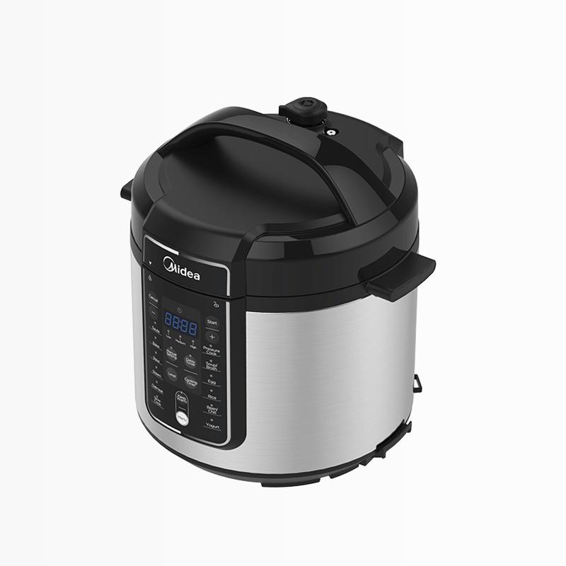 Pentola a pressione Acciaio Inox Midea 5.7lt Nero