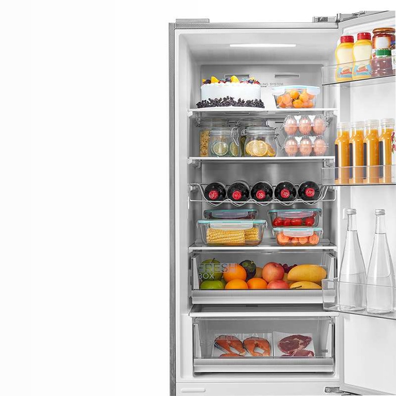 Frigorifero combinato Midea 378L - Acciaio Inox A 378lt Libera