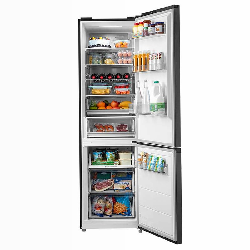Frigorifero combinato Midea 378L - Acciaio Black Inox A 378lt Libera