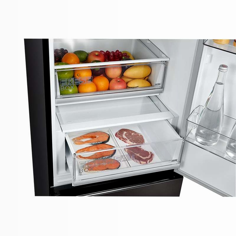 Frigorifero combinato Midea 378L - Acciaio Black Inox A 378lt Libera