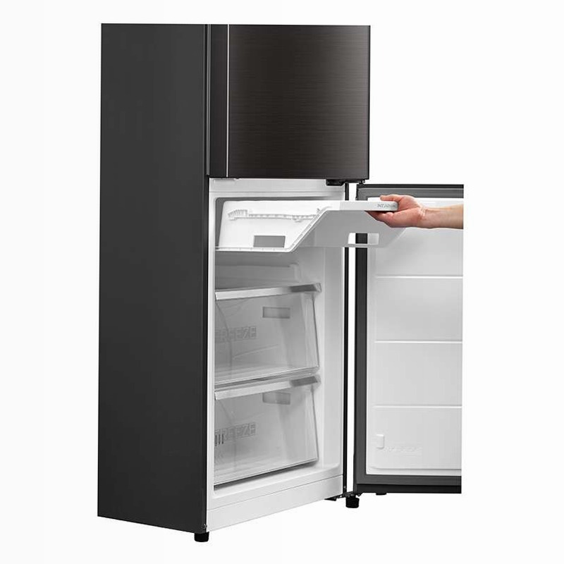 Frigorifero combinato Midea 378L - Acciaio Black Inox A 378lt Libera