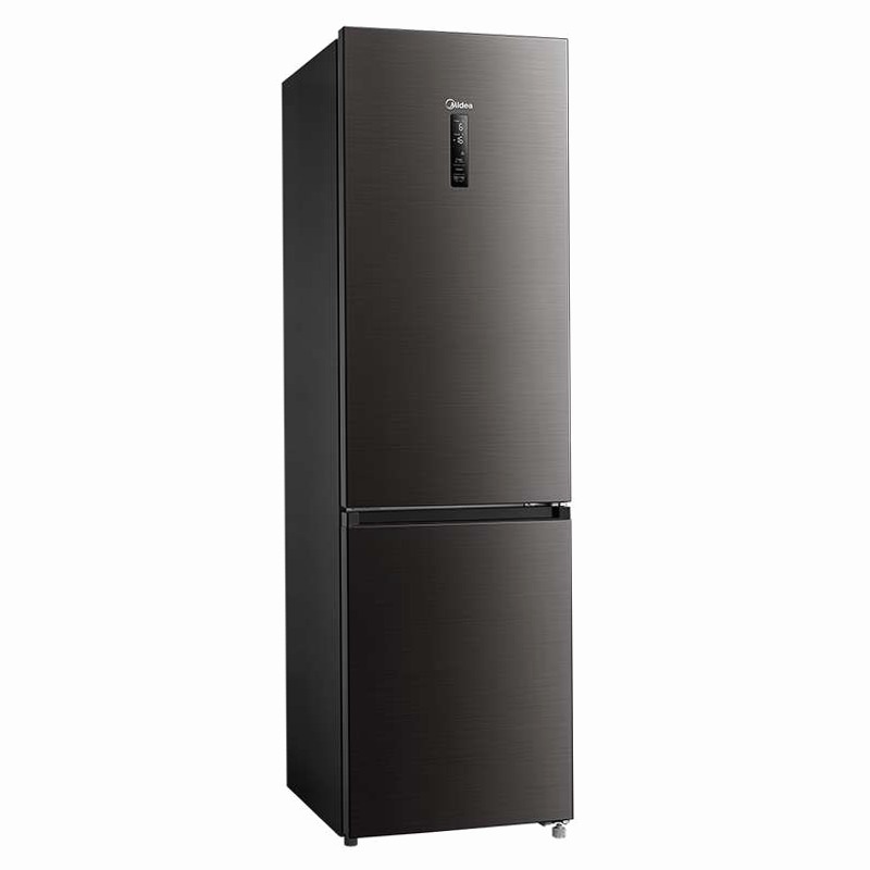 Frigorifero combinato Midea 378L - Acciaio Black Inox A 378lt Libera