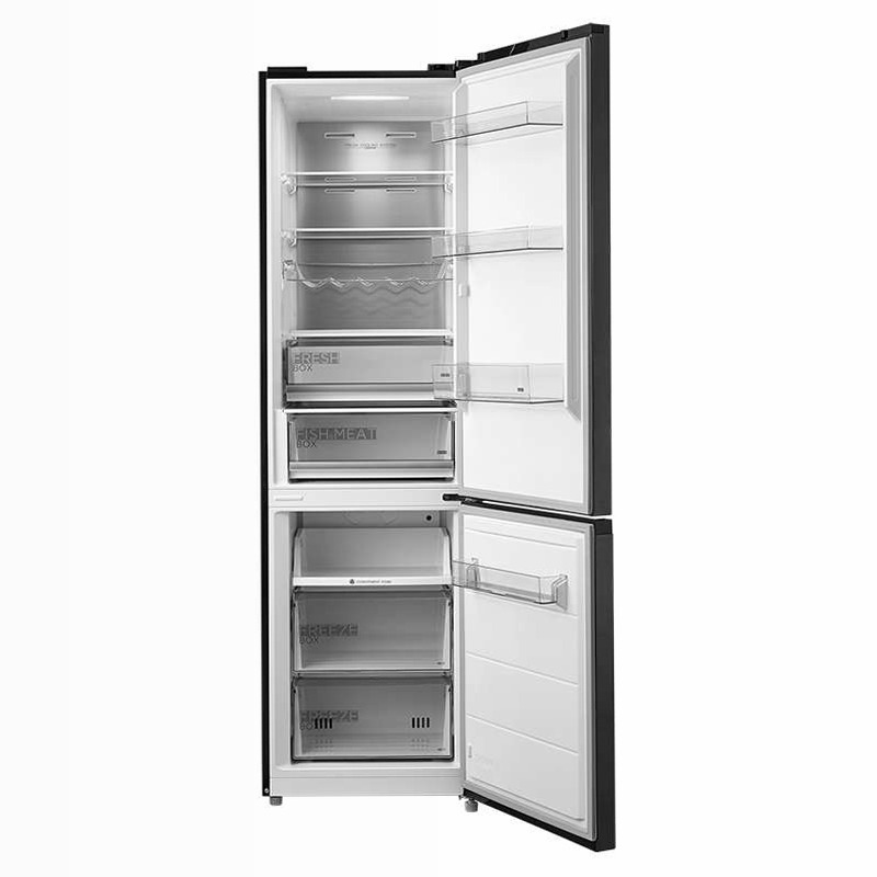 Frigorifero combinato Midea 378L - Acciaio Black Inox A 378lt Libera