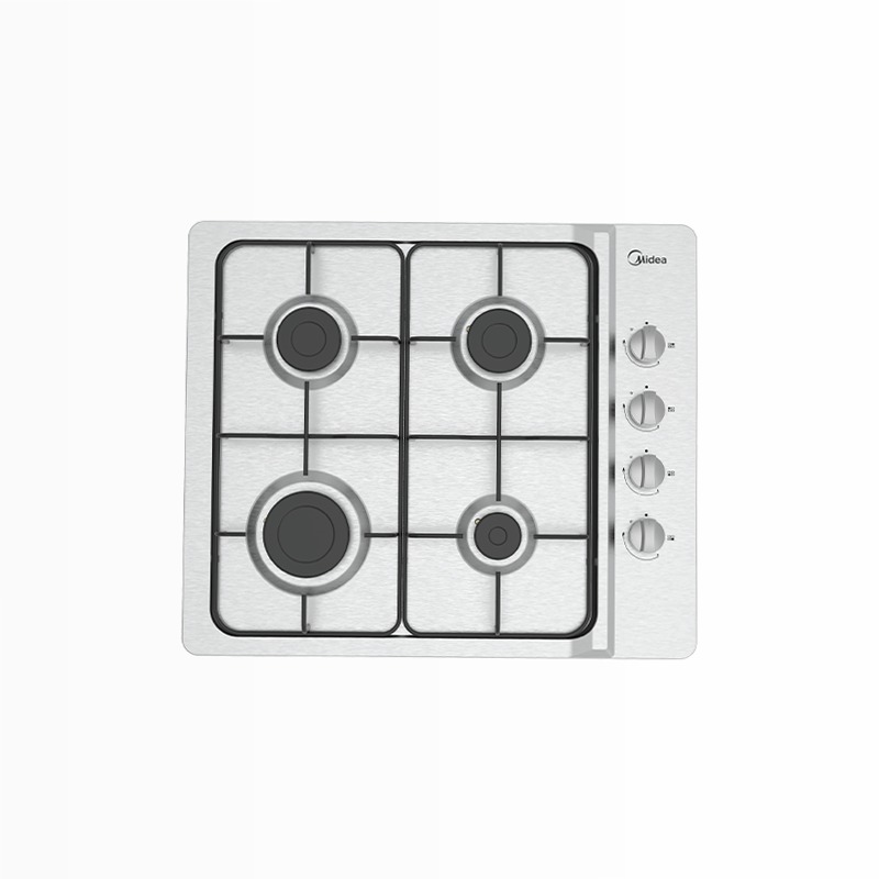 Piano cottura a gas da incasso, 60 cm - Acciaio inox