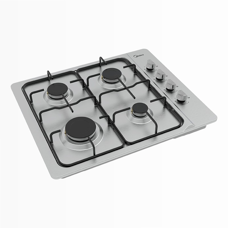 Piano cottura a gas da incasso, 60 cm - Acciaio inox