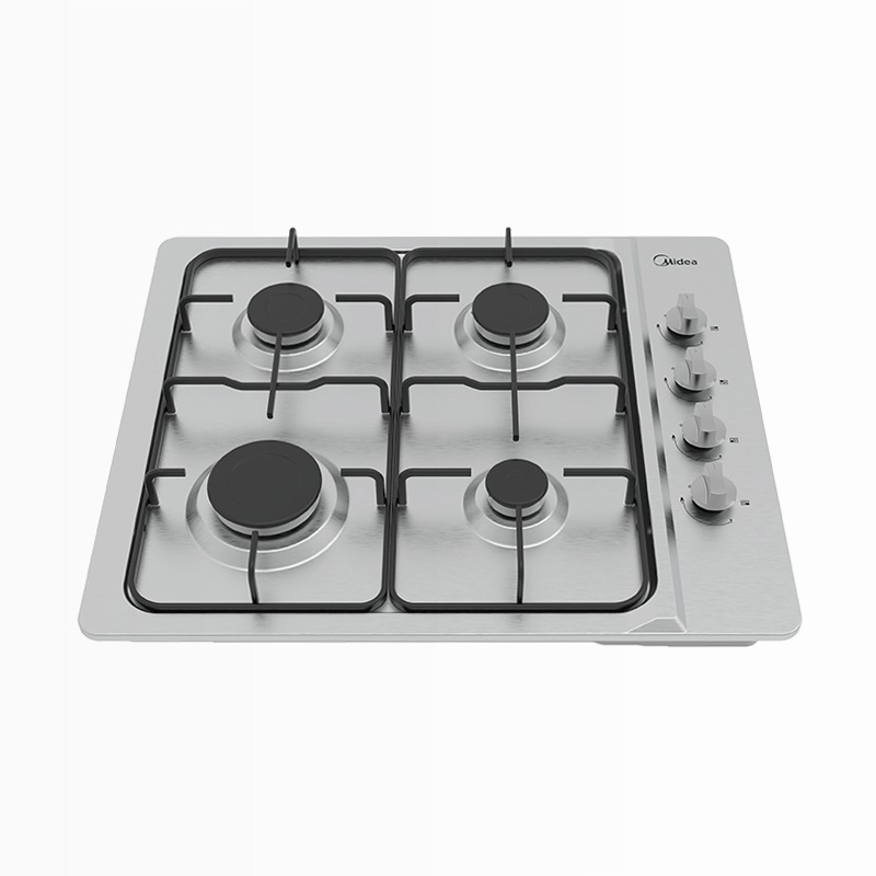 Piano cottura a gas da incasso, 60 cm - Acciaio inox