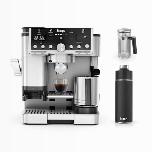 Macchina da caffè Ninja Luxe Café Pro 3-in-1 con caraffa e borraccia ES701EUBDW Argento 5bar