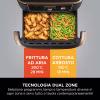 Friggitrice ad aria Ninja FlexDrawer da 10,4 L AF500EUDBCP | Edizione limitata con finiture in rame e accessori in regalo 10.4lt Nero