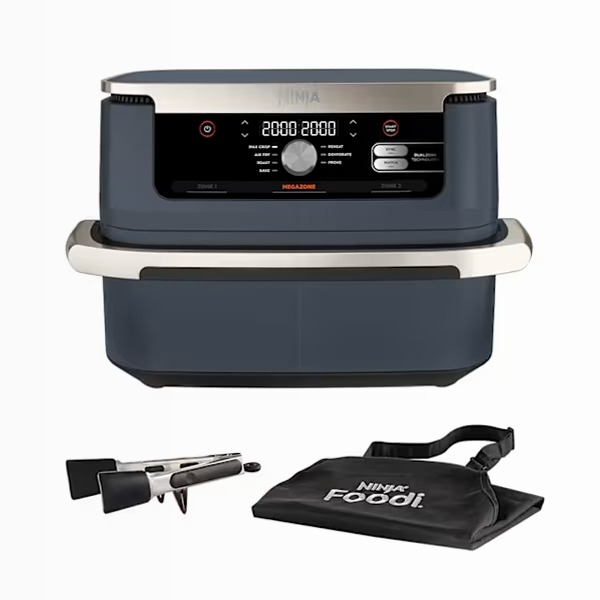 Friggitrice ad aria Ninja FlexDrawer da 10,4 L Grigio Cyber AF500EUCYD 10.4lt