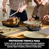 Friggitrice ad aria portatile 4 in 1 in vetro Ninja CRISPi Giallo e Viola FN101EUORPR 3.8lt Oro