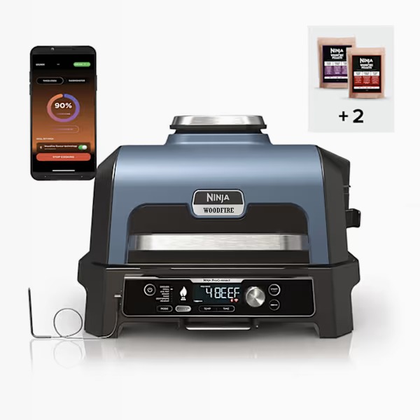 Barbecue elettrico e Affumicatore Ninja Woodfire Pro Connect XL OG901EU Beige