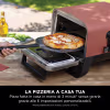 Forno elettrico da esterno e Affumicatore Ninja Woodfire con Custodia e Supporto OO101EUB Blu