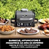 Barbecue elettrico e Affumicatore Ninja Woodfire con Custodia e Supporto OG701EUB Grigio