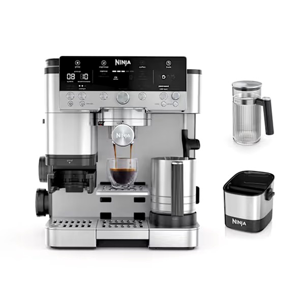 Macchina da caffè Ninja Luxe Café Premier 3-in-1 con accessori inclusi ES601EUB Argento 19bar