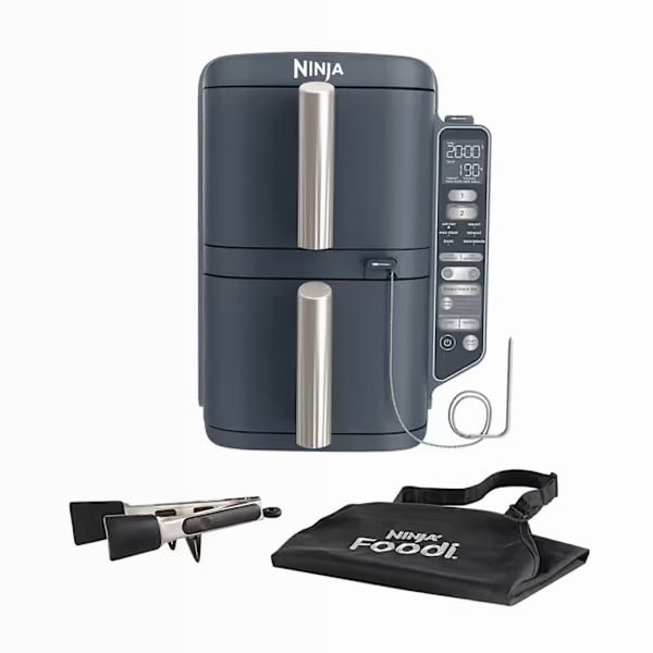 Friggitrice ad aria Ninja Double Stack XL da 9,5 L Grigio Cyber con sistema SmartCook SL451EUCYD 9.5lt