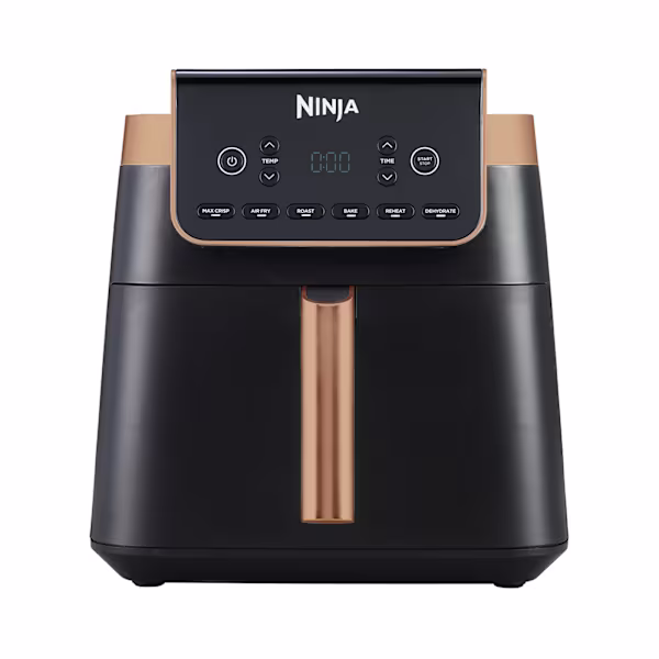 Friggitrice ad aria Ninja MAX PRO 6,2 L AF180EUDBCP | Edizione limitata con finiture in rame e accessori in regalo 6.2lt Nero