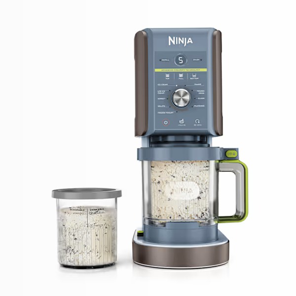 Gelatiera Ninja Creami DELUXE Blu e Grigio NC502EUND