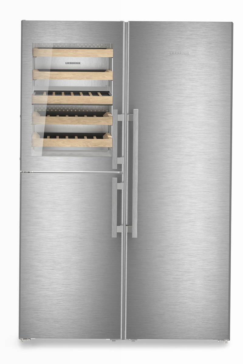 XRCst 5295 peak BioFresh NoFrost Combinazione side-by-side con scomparto per il temperaggio dei vini