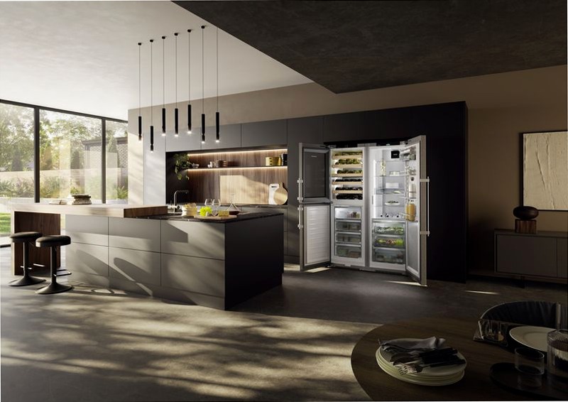 XRCst 5295 peak BioFresh NoFrost Combinazione side-by-side con scomparto per il temperaggio dei vini