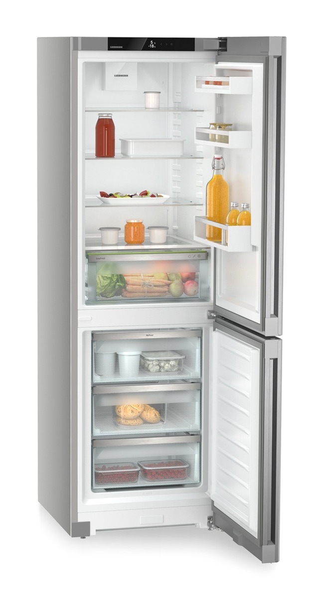 CNsfd 5203 - Combinazione frigo-congelatore NoFrost Argento D