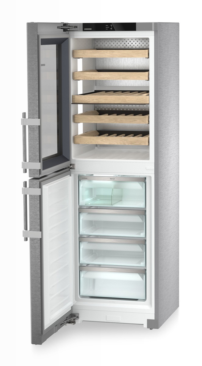 SWNstd 529i peak NoFrost Combinazione con scomparto freezer NoFrost e scomparto per il temperaggio del vino Bordeaux