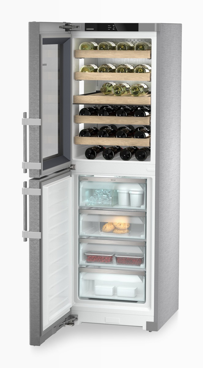 SWNstd 529i peak NoFrost Combinazione con scomparto freezer NoFrost e scomparto per il temperaggio del vino Bordeaux
