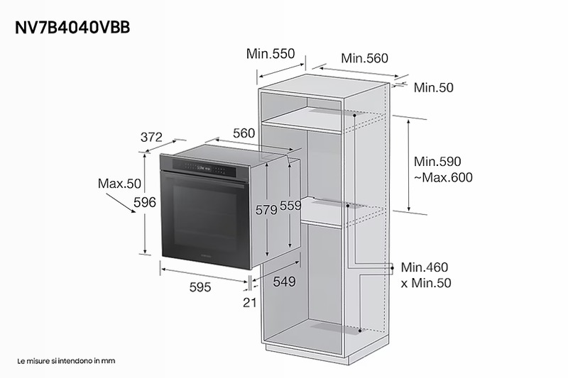 Forno Multifunzione Samsung Serie 4 76L NV7B4040VBB A