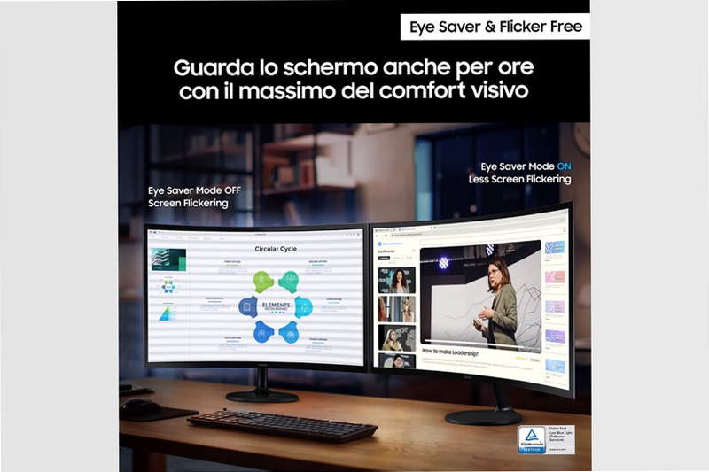 Monitor Curvo S36GD da 24'' Full HD Nero VA