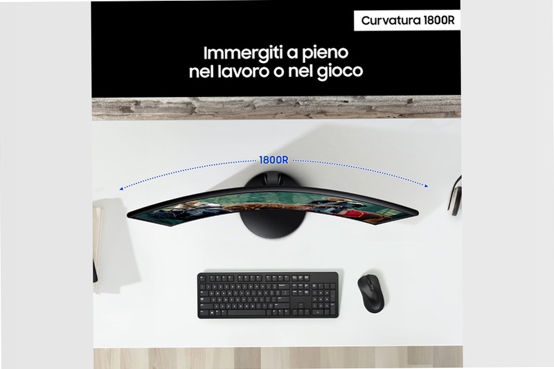 Monitor Curvo S36GD da 24'' Full HD Nero VA