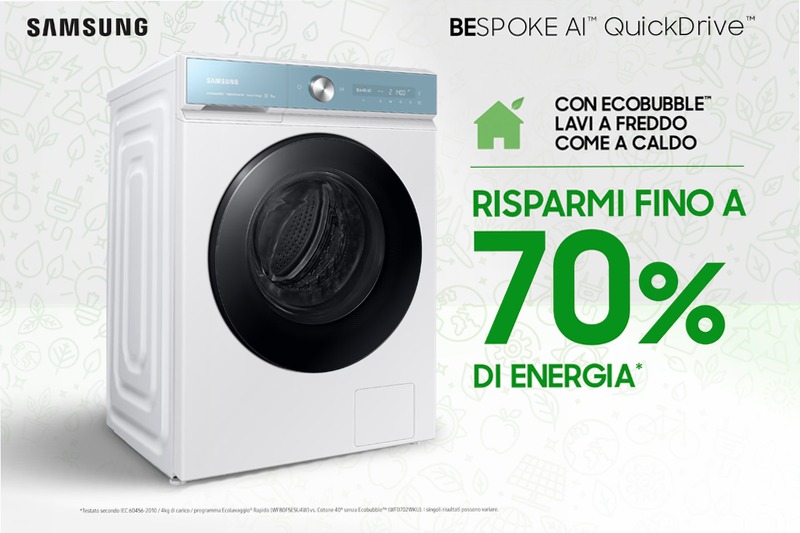 Lavatrice Bespoke AI™ Quickdrive 11Kg WW11BB945DGMS3 Bianco