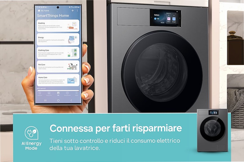 Lavatrice Samsung Bespoke AI 9kg Nero