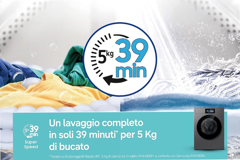 Lavatrice Samsung Bespoke AI 9kg Nero