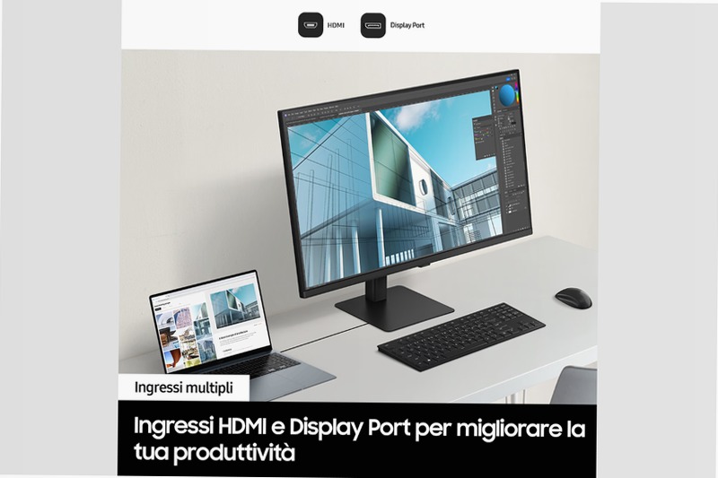 Monitor HRM ViewFinity S7 - S70D da 27" Nero IPS