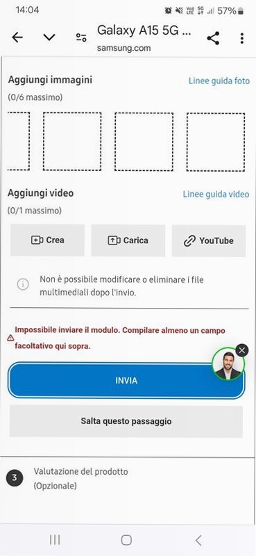 Galaxy A15 5G - Fotocamera e Display Super AMOLED 6.5" 4GB Giallo