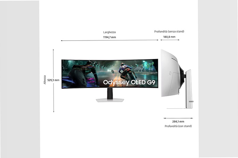 Monitor Gaming Odyssey OLED G9 - G91SD da 49" DQHD Curvo