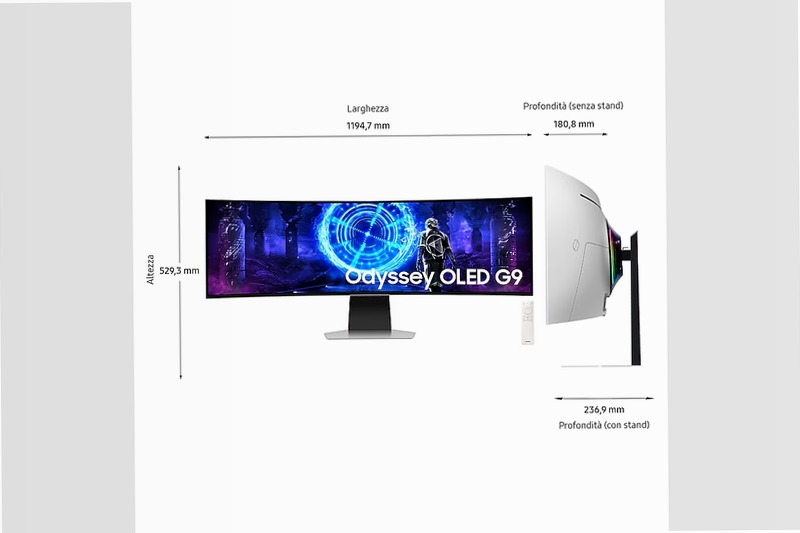 Monitor Gaming Odyssey OLED G9 - G95SD da 49" DQHD Curvo