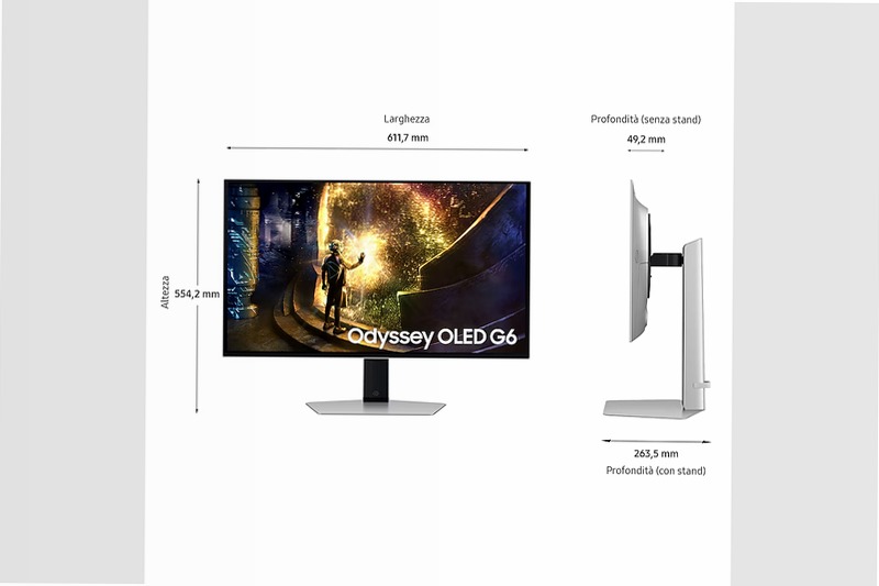 Monitor Gaming Odyssey OLED G6 - G61SD da 27'' QHD Flat
