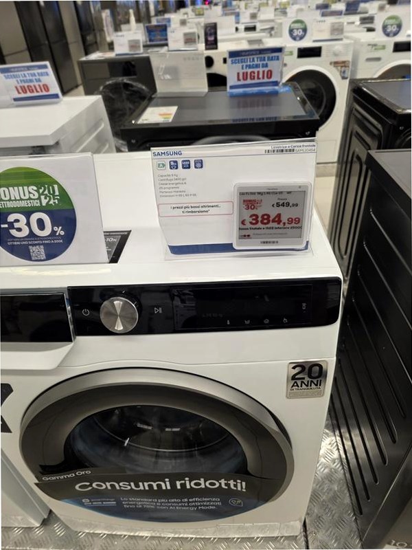 Lavatrice Samsung AI Control Ecodosatore 9Kg Bianco