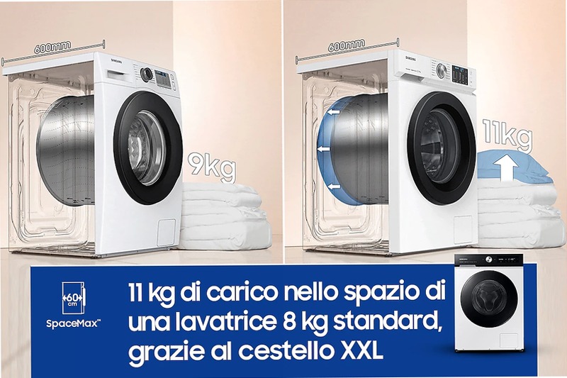 Lavatrice Bespoke AI™ Ecodosatore 11Kg WW11BB744DGE Bianco