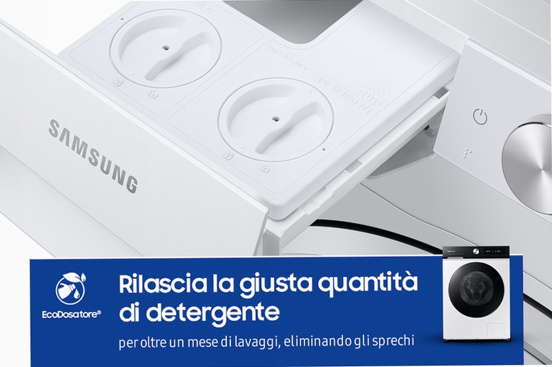 Lavatrice Bespoke AI™ Ecodosatore 11Kg WW11BB744DGE Bianco