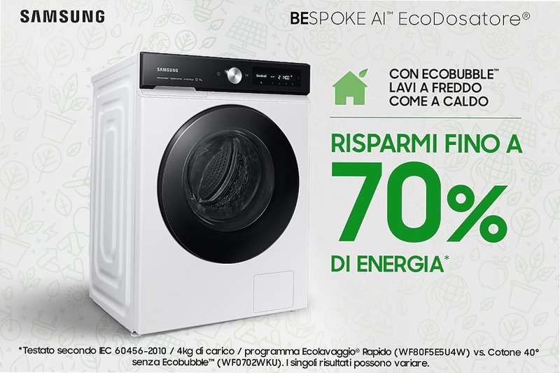 Lavatrice Bespoke AI™ Ecodosatore 11Kg WW11BB744DGE Bianco