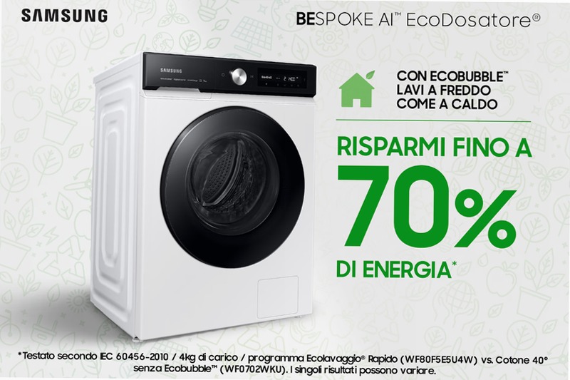 Lavatrice Bespoke AI™ Ecodosatore 11Kg WW11BB744DGE Bianco