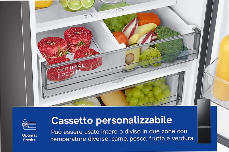 Frigorifero Combinato Samsung EcoFlex 2m 387L RL38T607BB1/EF Nero B