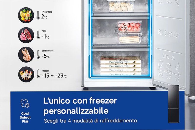 Frigorifero Combinato Samsung EcoFlex 2m 387L RL38T607BB1/EF Nero B