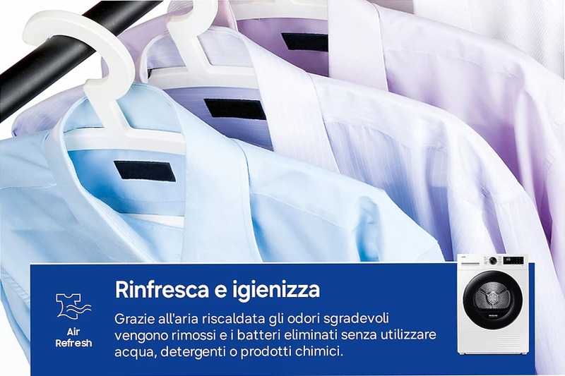 Asciugatrice Samsung Crystal EcoDry 8 Kg DV80DG52B0AEET 8kg C Bianco
