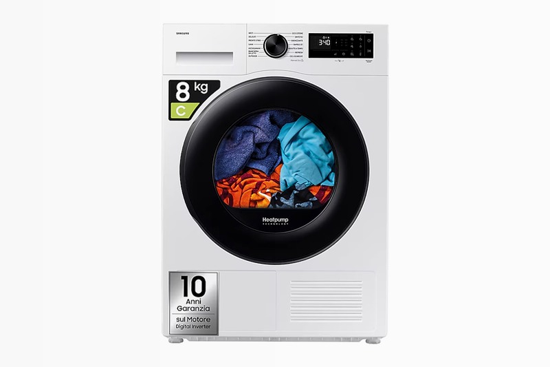 Asciugatrice Samsung Crystal EcoDry 8 Kg DV80DG52B0AEET 8kg C Bianco